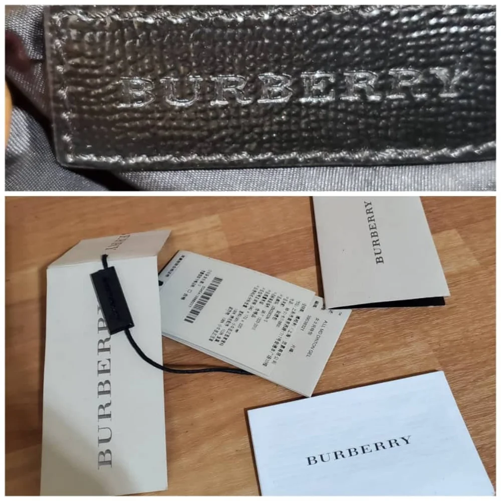Authentic Burberry Dinton Convertible Satchel Patent Medium